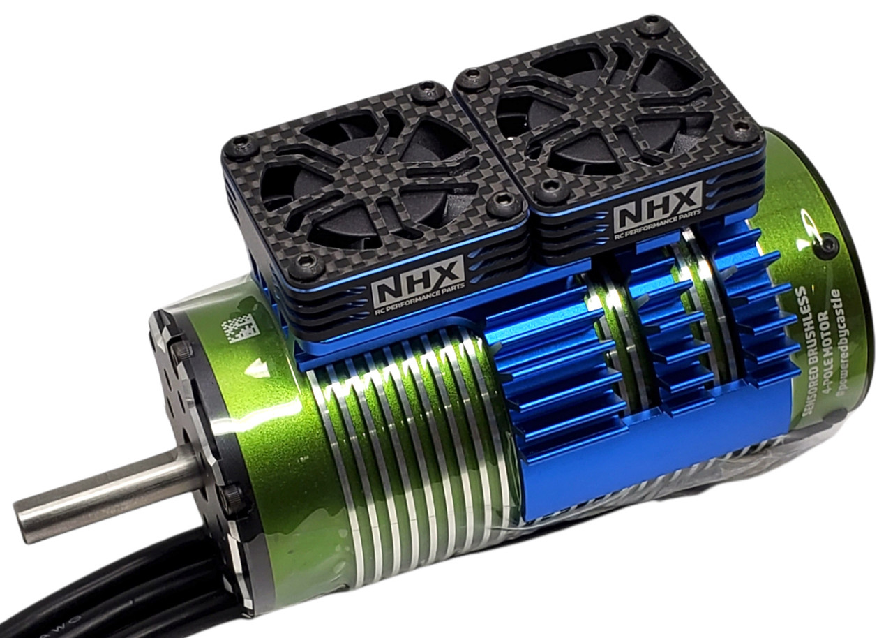 NHX 1/5 Twin Cyclone Alum HV Cooling Fans w/Cover Motor Heatsink