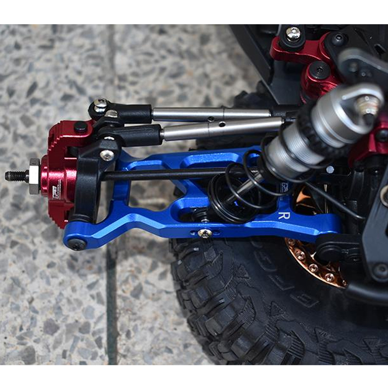 GPM Racing Aluminum Front Lower Arms Set Red : Losi 1/10 Lasernut U4