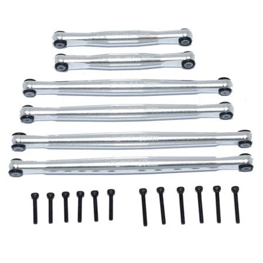 GPM Racing Aluminium Suspension Links Set Silver : Axial 1/24