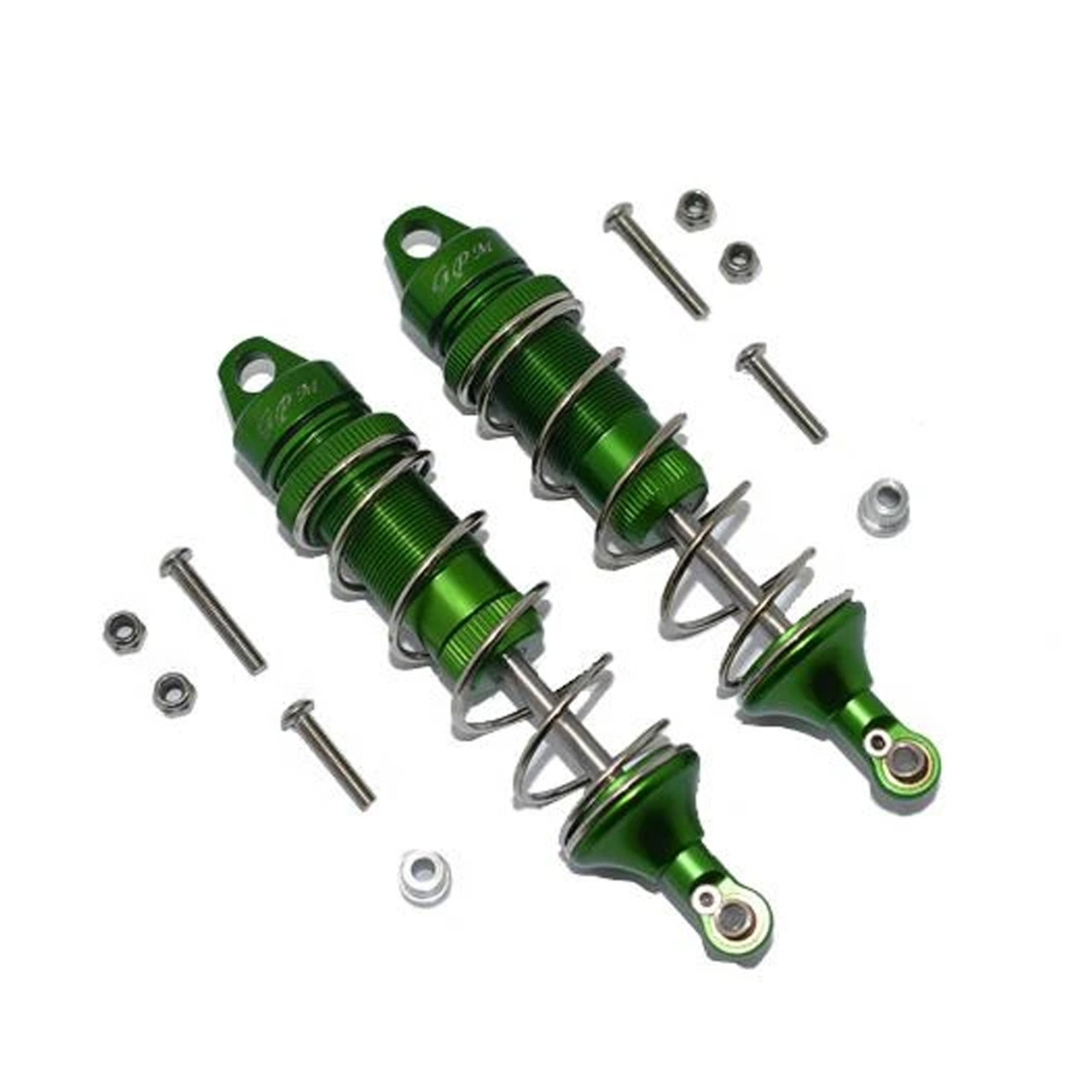 GPM Aluminum Rear Thickened Spring Dampers 101mm Green : Losi 1/10