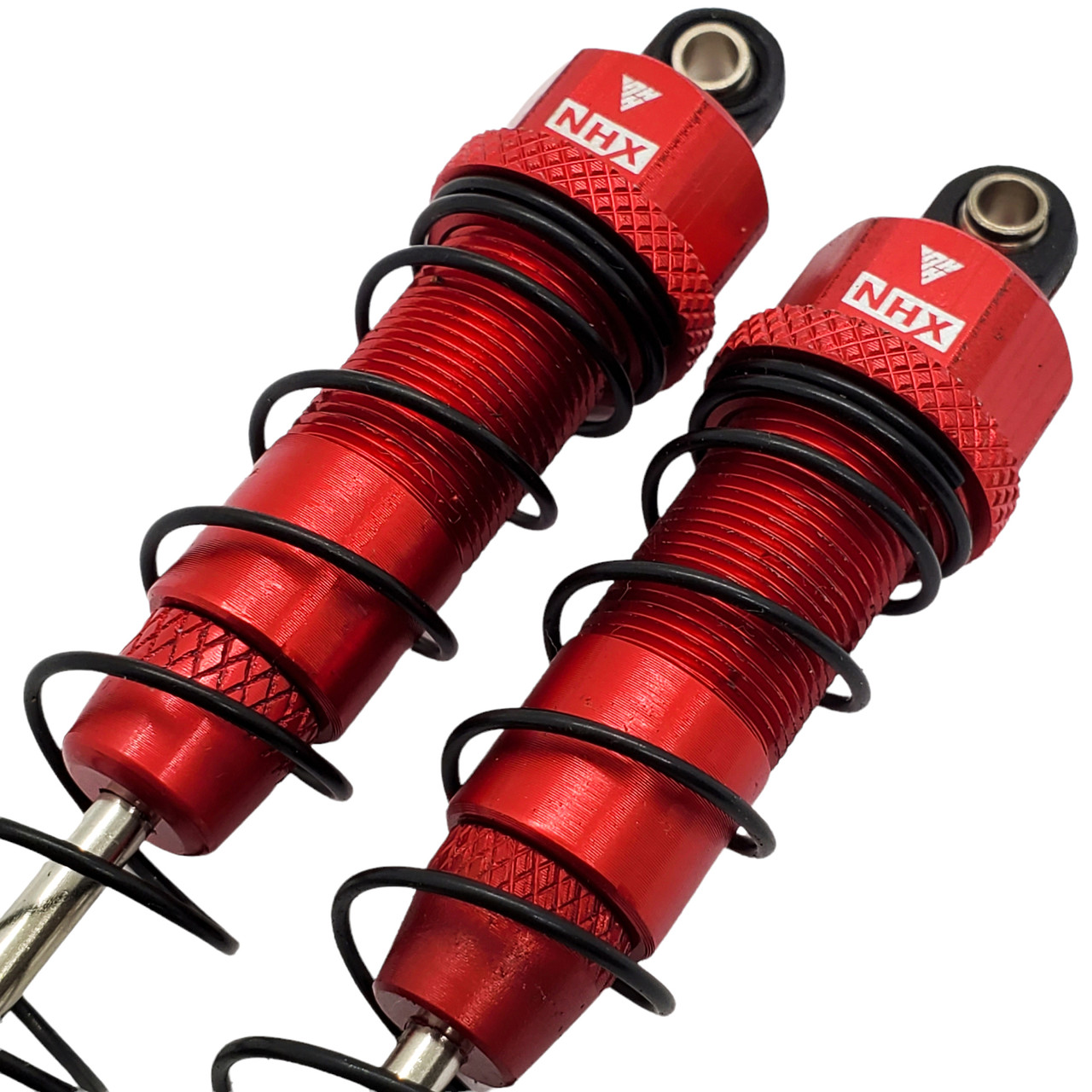 NHX RC Adjustable Aluminum Oil Filled Shocks with springs -Red