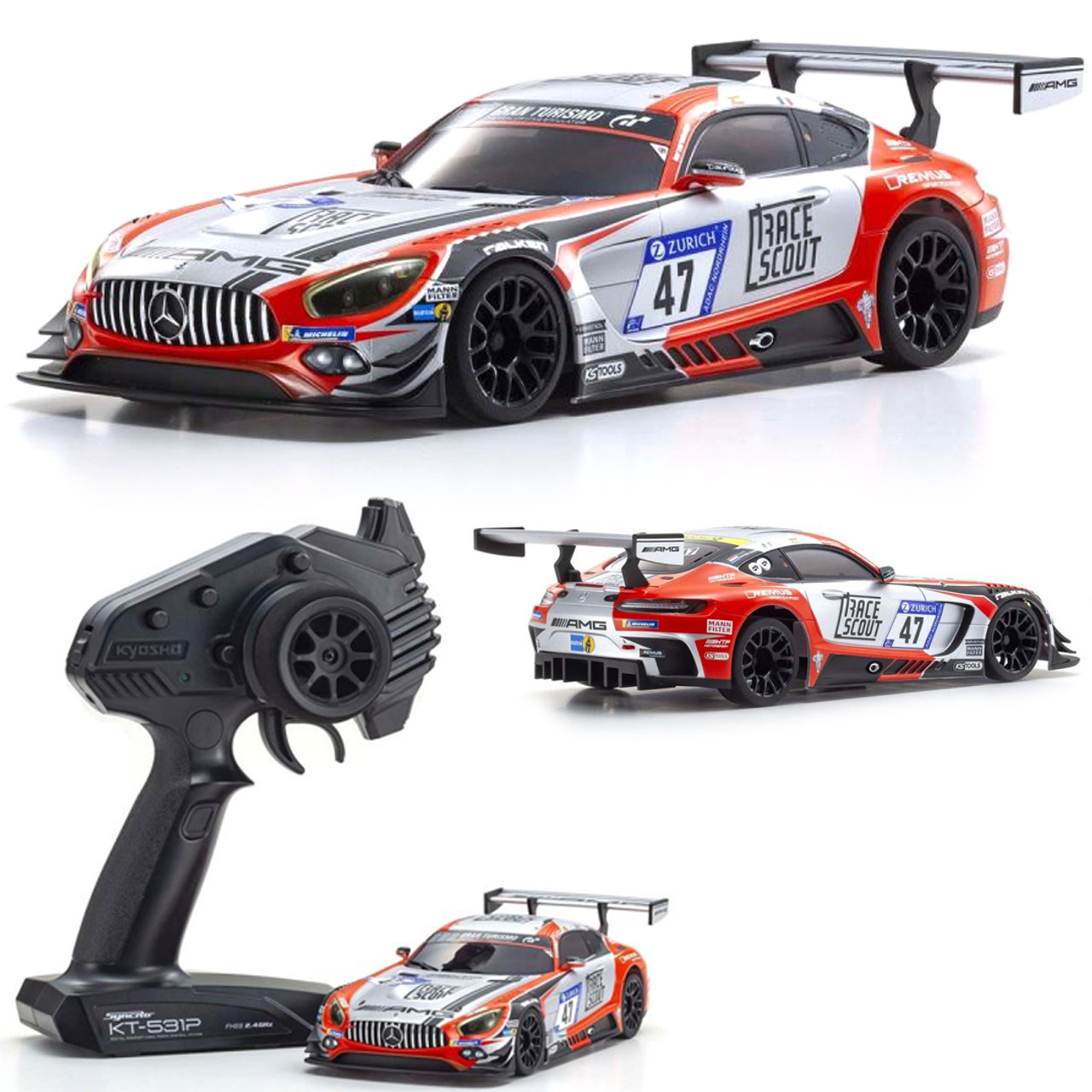 Kyosho 32338FRS Mercedes-AMG GT3 #47 24H Nurburgring 2018 MINI-Z