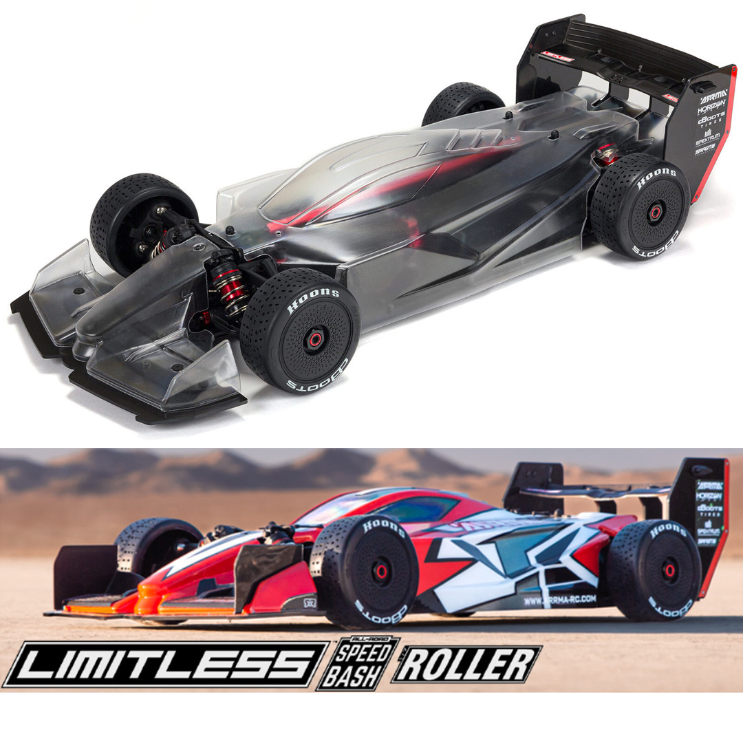 ARRMA ARA7116V2 1/7 LIMITLESS V2 Speed Bash Roller Clear Body