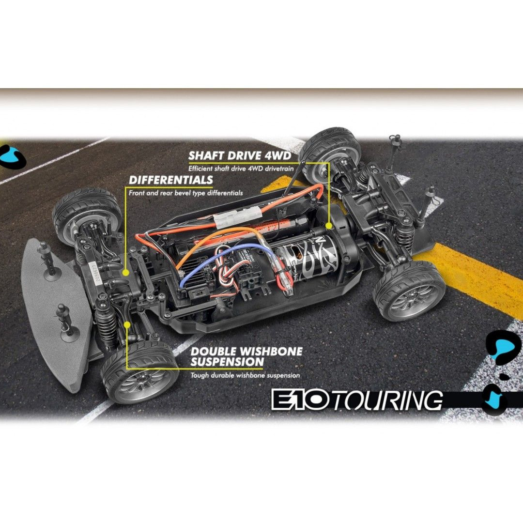 HPI 120090 E10 Michele Abbate GRRRacing 1/10 4WD Touring Car w