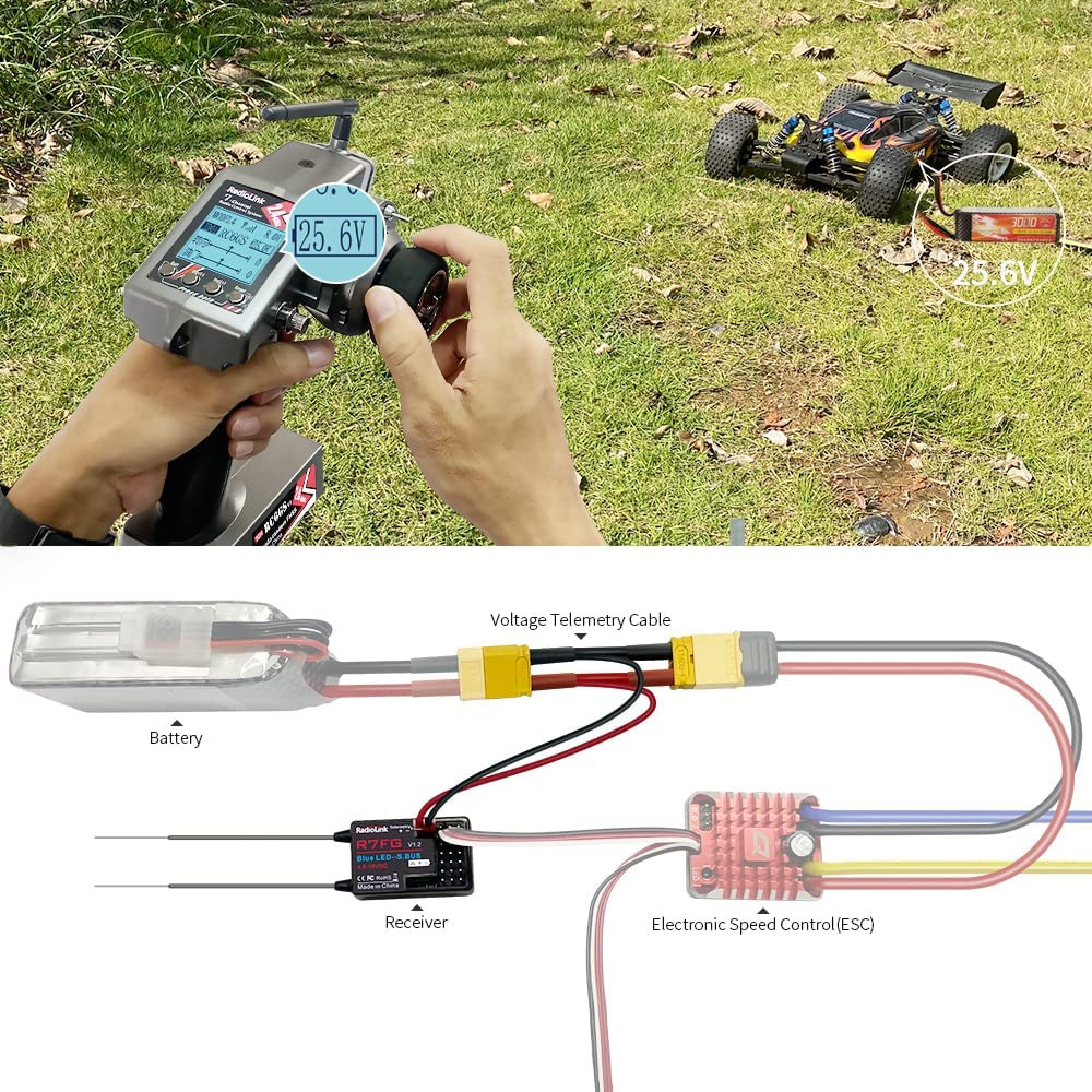 ホビーラジコン RadioLink RC6GS V3 Radiolink RC6GS V3 7Ch 2.4G RC Transmitter w/ R7FG 7Ch Gyro