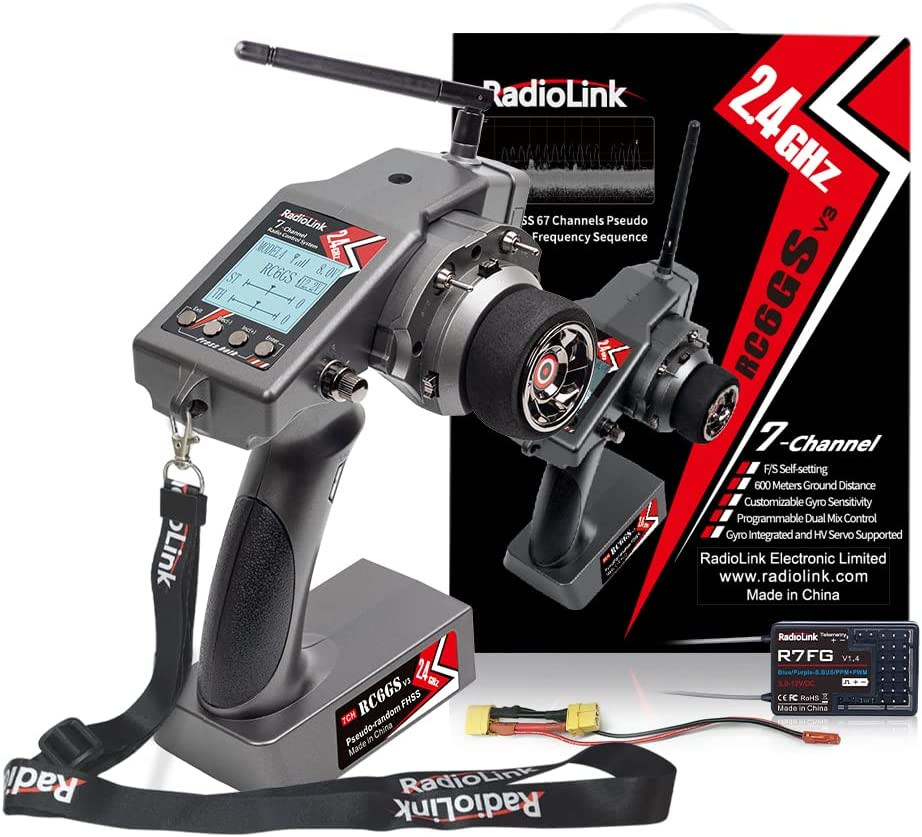 Radiolink RC6GS V3 7Ch 2.4G RC Transmitter w/ R7FG 7Ch Gyro