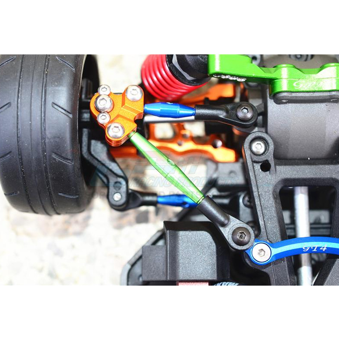 GPM Alum Front Tie Rods w/Stabilizer for C Hub Orange for Ford GT