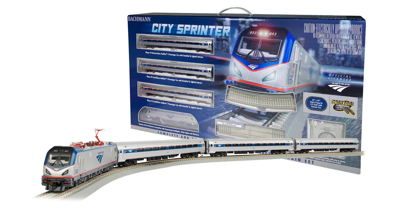 Bachmann 00772 Amtrak City Sprinter Passenger Train Set w/ DCC