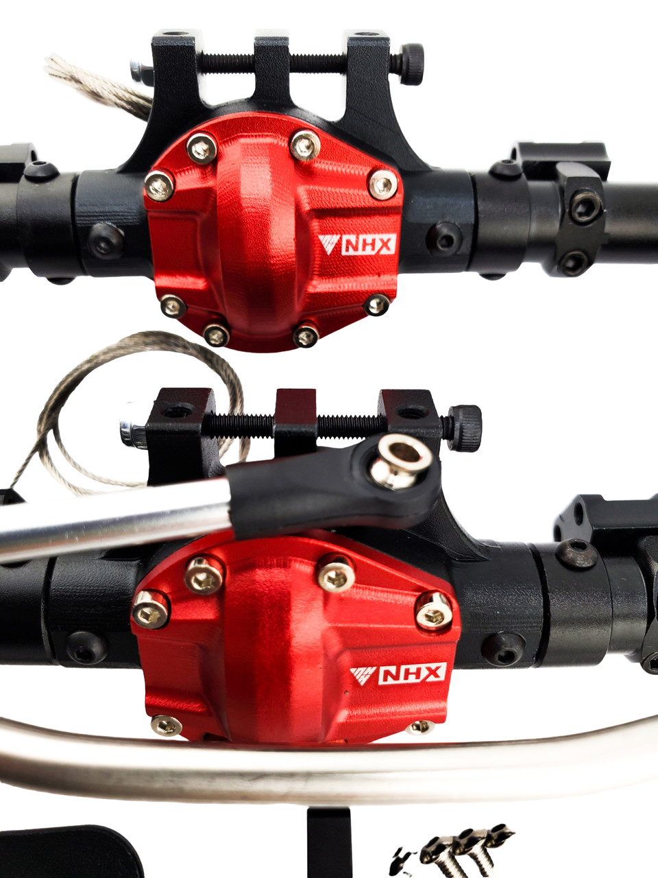 NHX RC Alum Portal Axle w/ Diff Lockers HD Gears Truss Steering