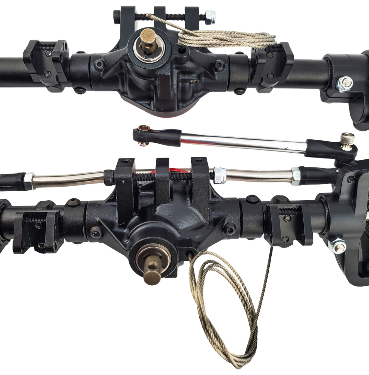 NHX RC Alum Portal Axle w/ Diff Lockers HD Gears Truss Steering