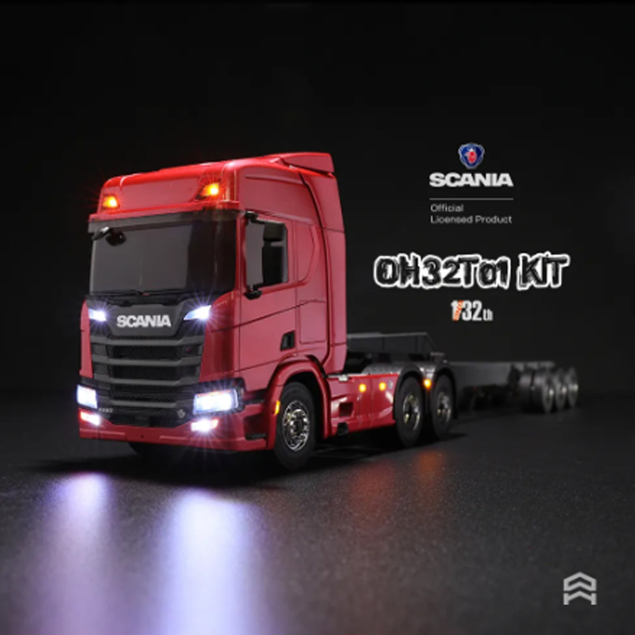 Orlandoo Hunter 1/32 Scania R650 6X4 Semi Truck Kit Combo