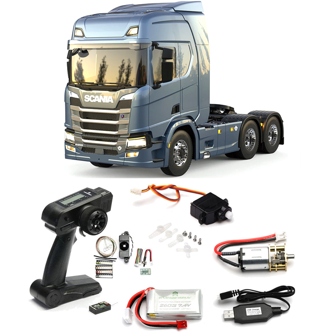 Orlandoo Hunter 1/32 Scania R650 6X4 Semi Truck Kit Combo - Nitro