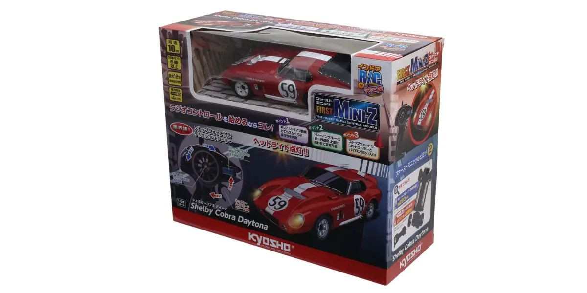 スポーツ N Kyosho 66611 FIRST Mini-Z Shelby Cobra Daytona RTR Red/White