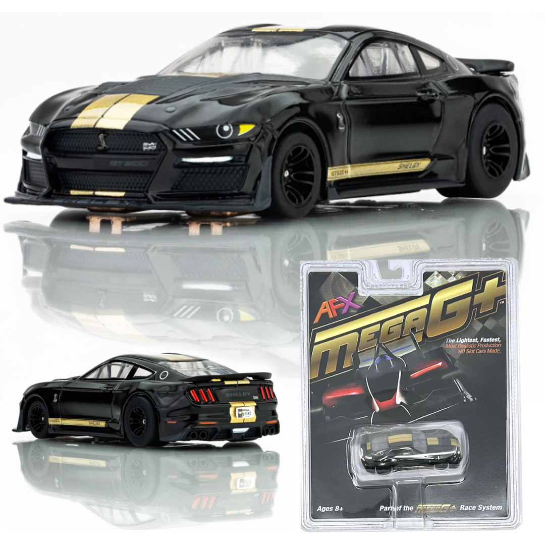 AFX 22082 Mega-G+ 2022 Ford Shelby Mustang GT500H Black Gold HO