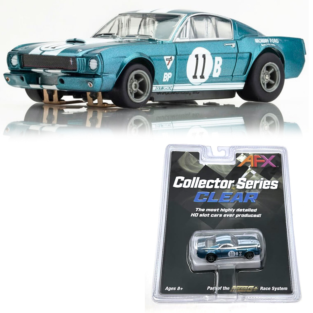 AFX 22071 Mega-G+ 1965 Shelby GT350R Donohue HO Slot Car - Nitro