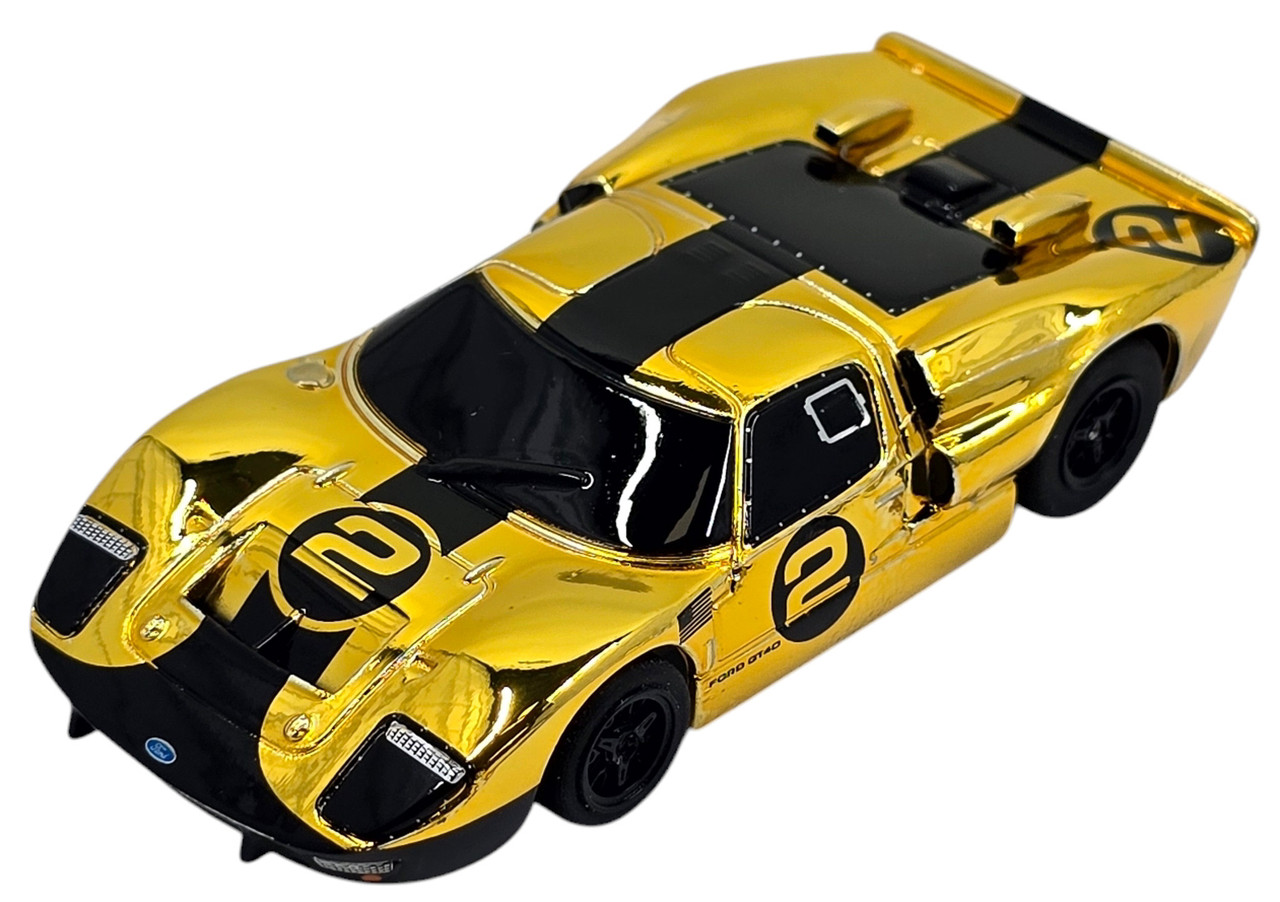 AFX Ford GT40 MKII #2 Gold Chrome Black Edition Mega G+ Chassis