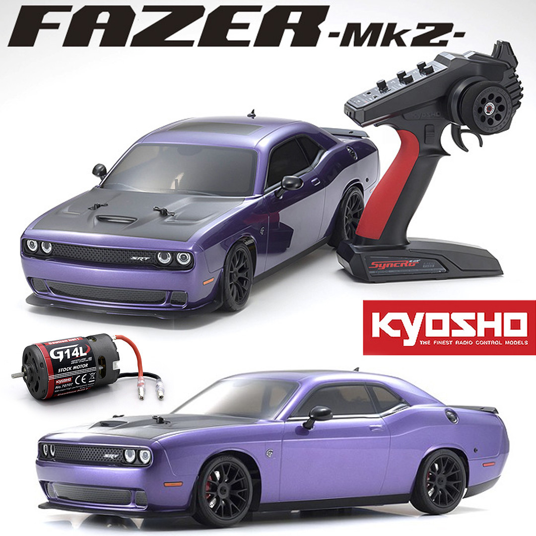 Kyosho 34415T1B Fazer Mk2 1/10 Dodge Hellcat Purple Challenger On