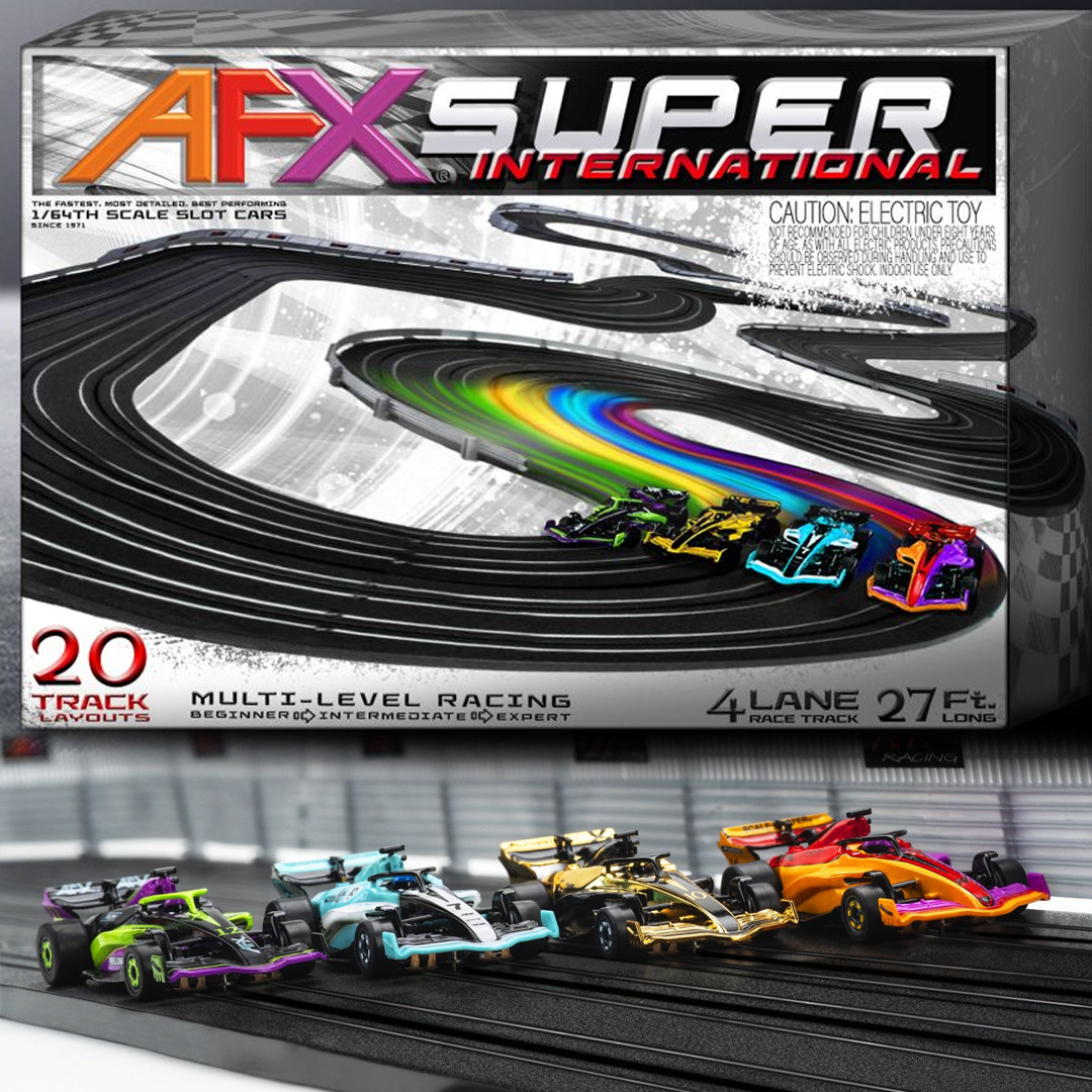 AFX 22157 Mega-G+ Super International 4-Lane HO Scale Slot Car