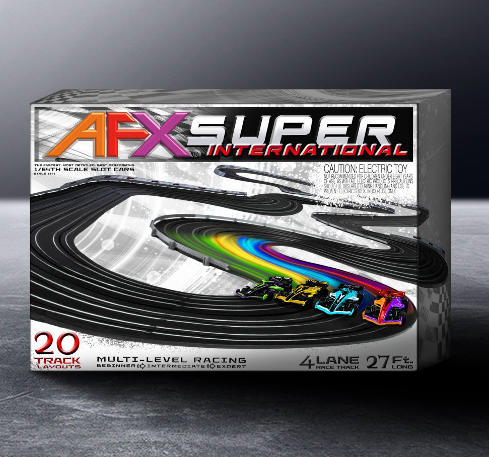 AFX 22157 Mega-G+ Super International 4-Lane HO Scale Slot Car