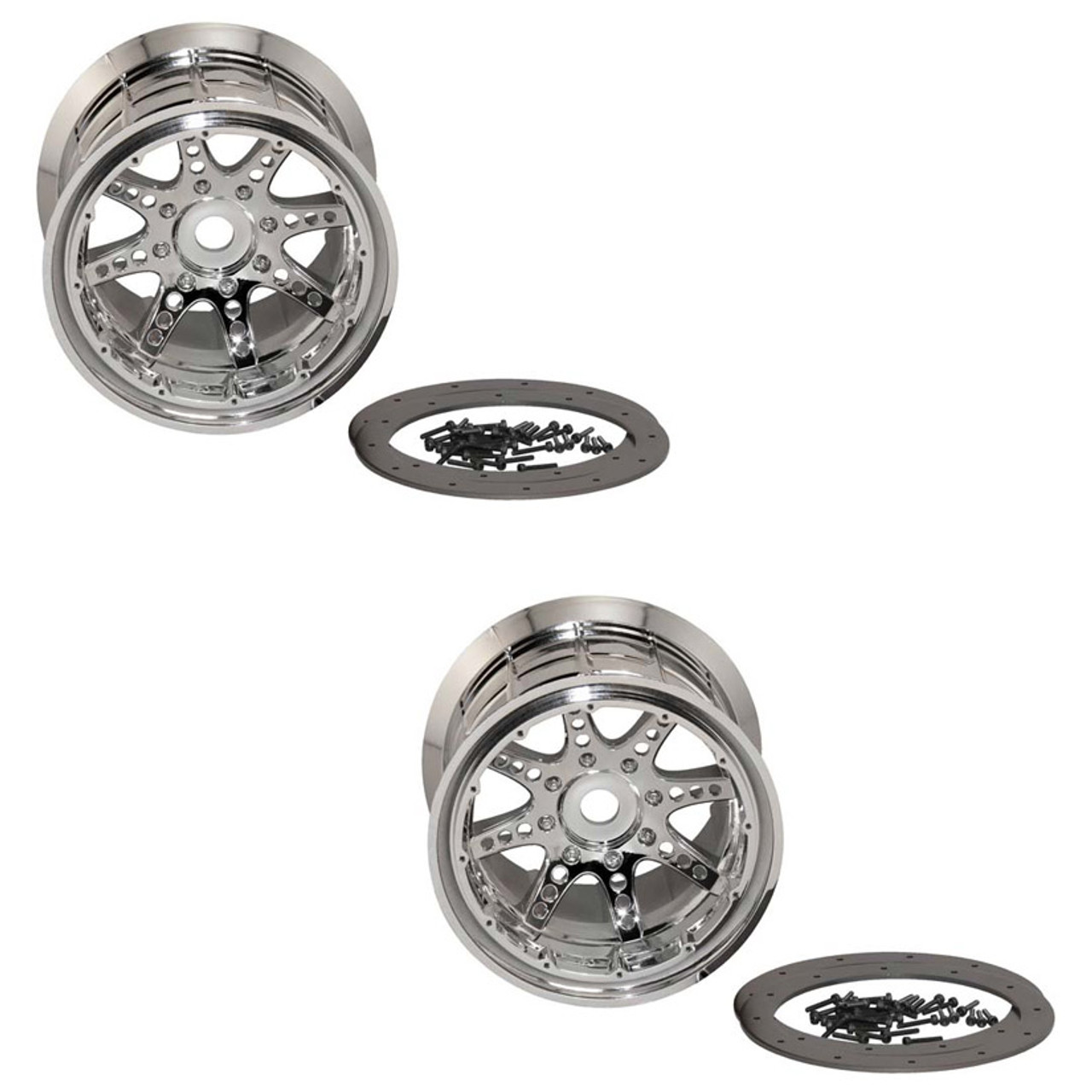 Axial AX8042 8-Spoke Oversize Beadlock (2-Piece, Black並行輸入