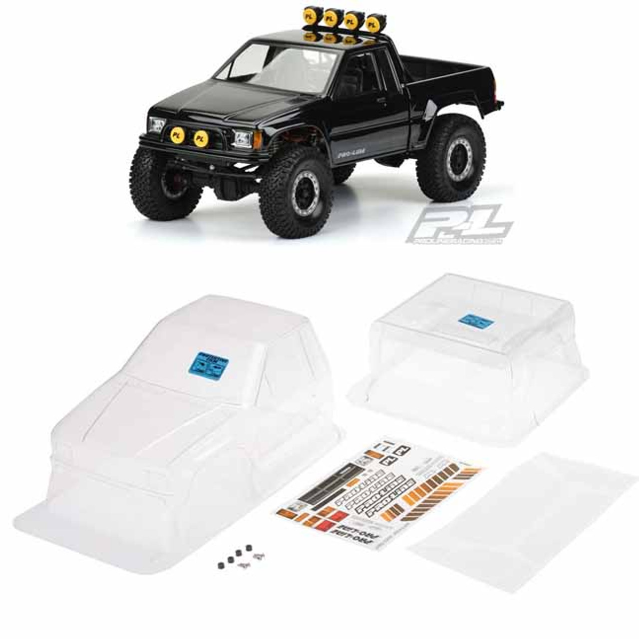 Pro-Line 3466-00 1985 Toyota HiLux SR5 Clear Body (Cab & Bed) : Axial SCX10  1/10