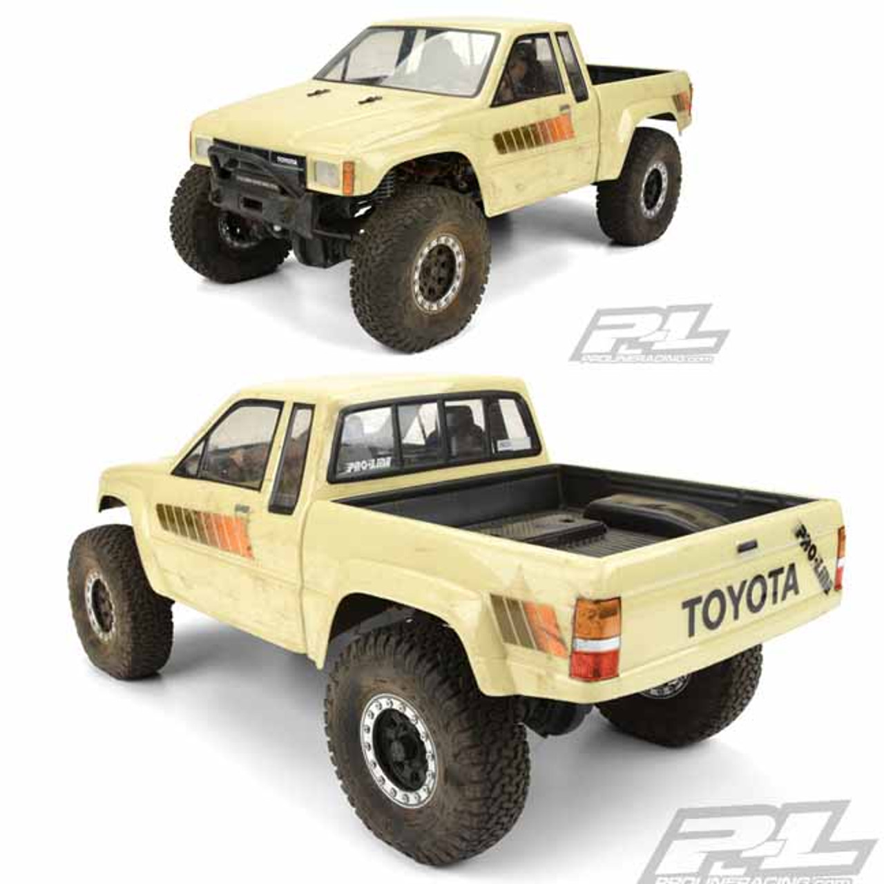 Pro-Line 3466-00 1985 Toyota HiLux SR5 Clear Body (Cab & Bed) : Axial SCX10  1/10