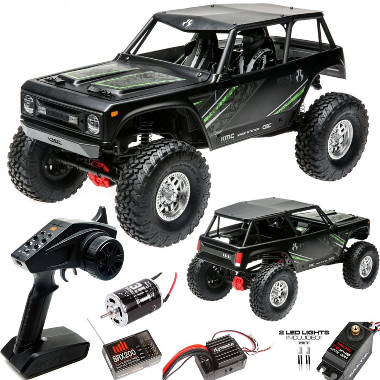 Axial AXI90074T2 1/10 Wraith 1.9 Electric 4WD Off-Road RTR Rock Crawler  Black