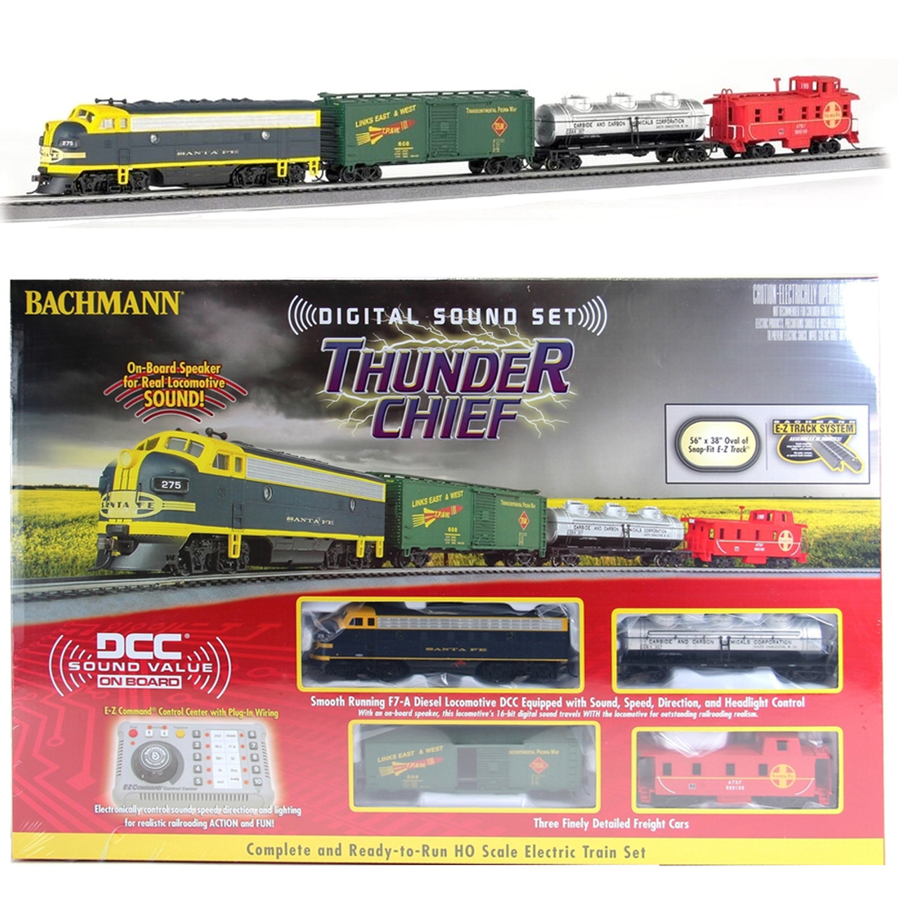 bachmann ho 00826 thunder chief train set