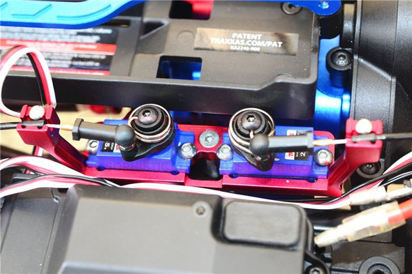 GPM Alum Front & Rear Gear Box 2-Speed Diff Lock Servo Mount Black : TRX-4