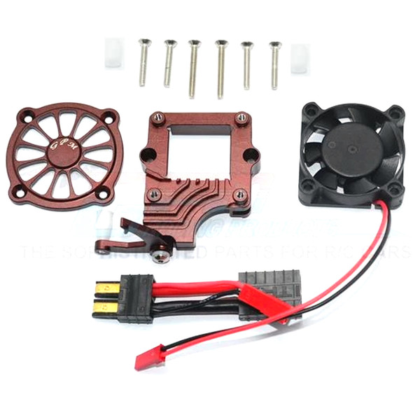 GPM Aluminum Motor Cooling Fan w/ Easy Switch (12Pcs) Set Brown : TRX-4 / TRX-6