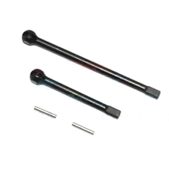 GPM Racing Steel #45 Dogbone For Front CVD - (4Pcs) Set Black : TRX-4