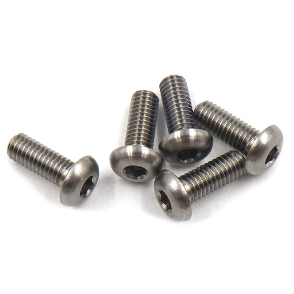 Yeah Racing BTP308 Titanium TC4 M3x8mm High Precision Button Head Socket Screw (5)