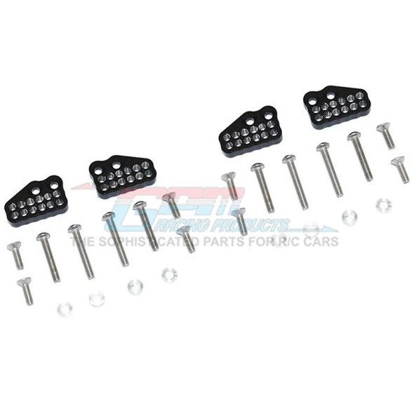 GPM Aluminum Front & Rear Shock Mount (28Pcs) Set Black : Axial Capra 1.9 UTB