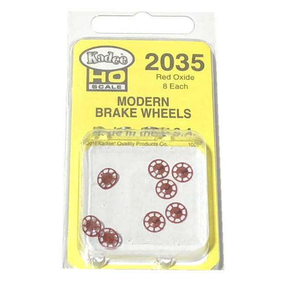 Kadee #2035 Modern Brake Wheel Red Oxide (8) Freight Car Detail Parts HO Scale