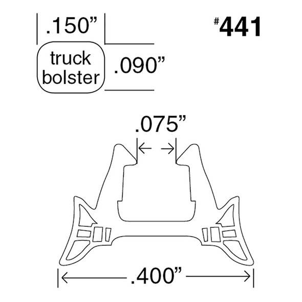 Kadee #441 Brake Pads - Narrow Bolster Trucks - Detail Parts (4) HO Scale
