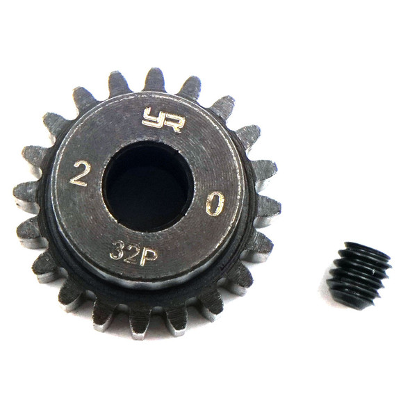 Yeah Racing MG-32008 HD Steel 5mm Bore Motor Pinion Gear 32 Pitch 20 Teeth