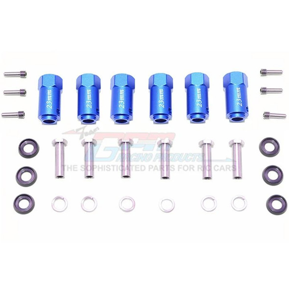 GPM Racing Aluminum Hex Adapters 23mm Thick (30Pcs) Blue : Traxxas TRX-6