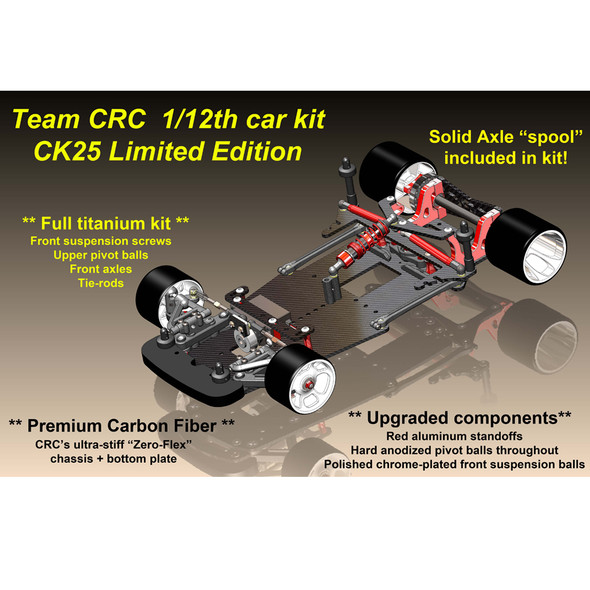 CRC 3220 1/12 CK25 Premium Carbon Fiber Chassis / Bottom Plate Limited Edition Car Kit