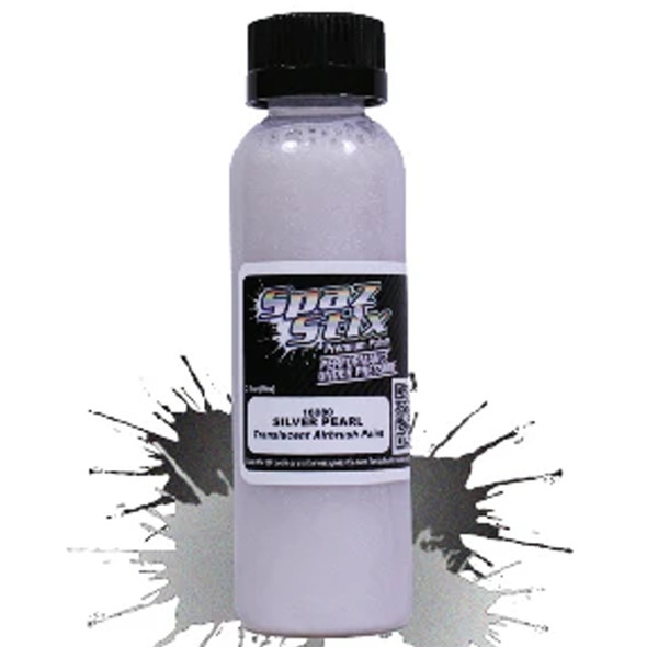 Spaz Stix - Silver Pearl Airbrush Ready Paint 2oz Bottle
