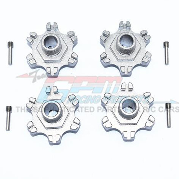 GPM Racing Aluminum Wheel Hex +6mm (8Pcs) Set Grey : Limitless