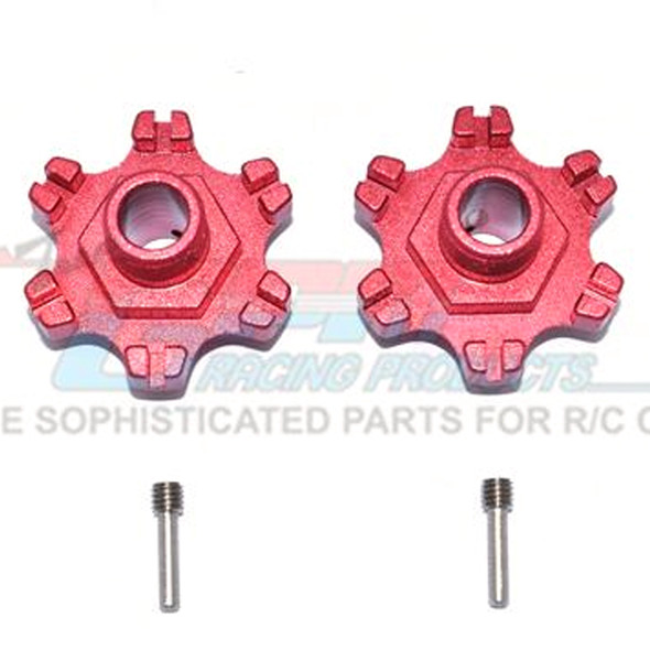 GPM Racing Aluminum Wheel Hex +6mm (4Pcs) Set Red : Limitless