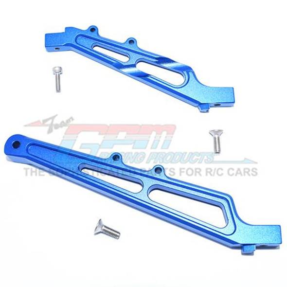 GPM Racing Alum Front + Rear Chassis Brace (5Pcs) Blue : Limitless/Infraction