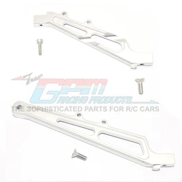 GPM Racing Alum Front + Rear Chassis Brace (5Pcs) Silver : Limitless/Infraction