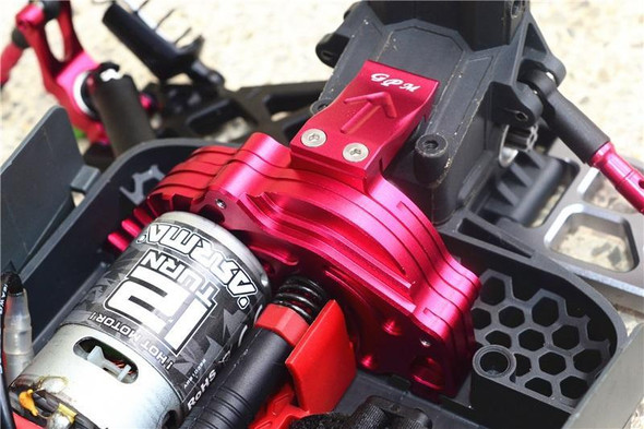 GPM Racing Alum Rear Gear Protection Motor Mount Red : Granite 4X4 BLX Mega