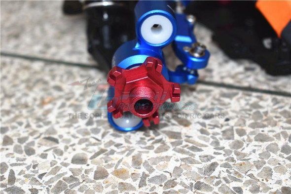 GPM Aluminum Wheel Hex +6mm + Wheel Lock - (8Pcs) Set Blue : Infraction