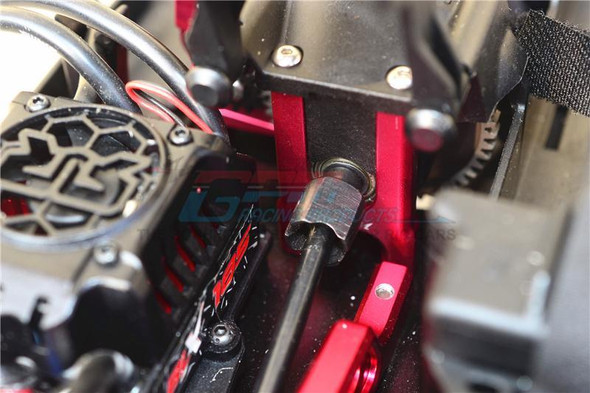 GPM Alum Center Diff Front+Rear+Motor Mount Red : Kraton / Outcast / Notorious