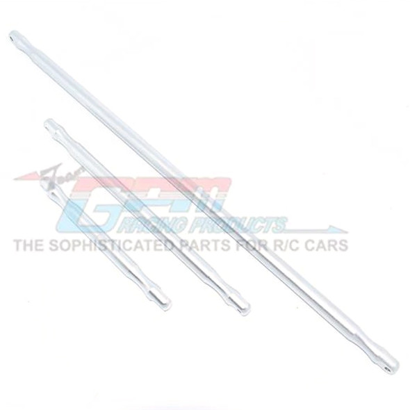 GPM Aluminum Front & Center & Rear Support Brace Bar Silver : Kraton 8S BLX