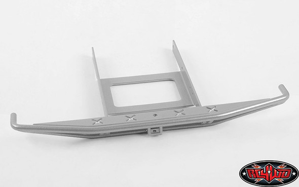 RC4WD VVV-C0647 Rough Stuff Metal Rear Bumper Silver : SCX10 II