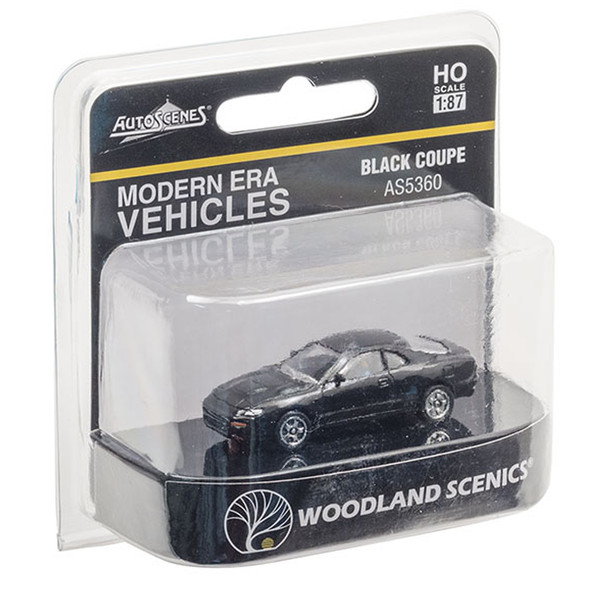 Woodland Scenics AS5360 Modern Era Vehicles Black Coupe HO Scale