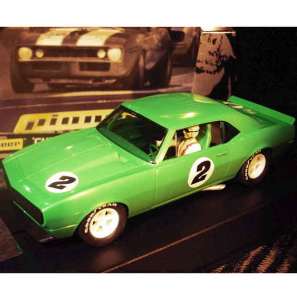 Pioneer J081212 Chevy Camaro Lime Green #2 Slot Car 1/32 Scalextric DPR